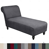 abordables Funda de sofá-Funda para chaise lounge sin brazos, funda elástica para sillón chaise longue, funda suave para sofá reclinable, protector de muebles para mascotas para dormitorio interior