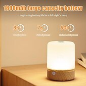 billiga Smarta lampor-RGB LED Smart Light Touch Table Lamp Desktop Colorful Motion Sensor Night Light Portable Rechargeable Bedside Table Lamp Nightstand Kids Night Light Bedroom Living Room