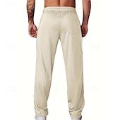 cheap Sweatpants-Men&#039;s Sweatpants Trousers Straight Leg Sweatpants Patchwork Pocket Elastic Waist Color Block Comfort Sports Outdoor Daily Fashion Casual Black Wine Micro-elastic