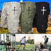 baratos Ar livre-Homens Bermuda Cargo Shorts de caminhada Militar Ao ar livre Normal Respirável Secagem Rápida Calção Com Cordão Cintura elástica Preto Verde Tropa Caça Alpinismo Campismo / Escursão / Espeleologismo
