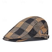 levne Pánské klobouky-Pánské PLacatá čepice Klobouk Ascot Novinářský klobouk Fialová Rubínově červená Polyester Módní Na běžné nošení ulice Denní Pléd Nastavitelná Proti sluci Prodyšné