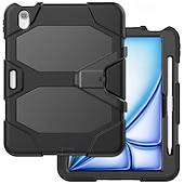 billige iPad-etui-Tablett Etuier Covere Til Apple iPad Air 11&quot; (2024) iPad Pro 11&quot; (2024) Bærbar Blyantholder Armour Defender Rugged Protective Rustning PC Silikon