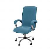 abordables Funda de silla-Fundas para sillas de oficina, funda elástica resistente al agua para silla de computadora con cremallera duradera, ajuste universal, silla con respaldo alto de estilo moderno y simplista
