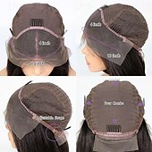 cheap Human Hair Lace Front Wigs-Remy Human Hair 13x6 Lace Front 13x4 Lace Front 4x4 Lace Front Wig Side Part Middle Part Free Part Brazilian Hair Body Wave Wavy Dark Gray Multi-color Wig 130% 150% 180% Density with Baby Hair