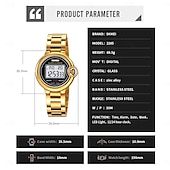 economico Orologi digitali-SKMEI Da donna Orologio digitale Di tendenza Orologio casual Orologio da polso Luminoso Allarme sveglia Calendario Data Acciaio inossidabile Guarda