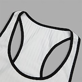 economico Canotte da palestra-Per uomo Canotta Canottiera Senza Maniche Girocollo Estate Blocco di colori Striscia di Fossa Moda Designer Sportivo 2 Pezzi All&#039;aperto Casuale Uscire Bianco + rosa Rosa / grigio Blu reale + nero