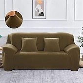 abordables Funda de sofá-Funda de sofá antideslizante, protector de sofá elástico todo incluido de felpa gruesa para otoño e invierno, asiento individual de café