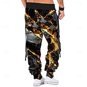 cheap Sweatpants-Men&#039;s Graphic Sweatpants Joggers Mid Waist Casual Outdoor 3D Print Fall &amp; Winter Black