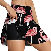 cheap Women&#039;s Pants, Shorts &amp; Skirts-Women&#039;s Cycling Skort Skirt Bike Skirt Race Fit Sports Leaf Flamingo Breathable Quick Dry High Elasticity Comfortable Pink Purple Spandex Clothing Apparel Bike Wear