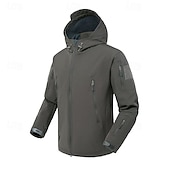 abordables Softshell, polares y chaquetas de montaña-Hombre Chaqueta Softshell Chaqueta para senderismo Al aire libre Bloque de color Resistente al Viento Resistente al Agua Sudadera Chaqueta cortavientos Camping / Senderismo / Espeleología Viaje Negro