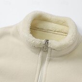 preiswerte Westen-Herren Weste für Wanderer Wander-Fleeceweste Ärmellos Shirt Außen warm Fleece-Futter Komfortabel Winter Tasche Polyester Dunkelgrau Schwarz Dunkelblau Jagd Angeln Klettern