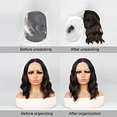 cheap Synthetic Lace Wigs-Synthetic Lace Wig Wavy Style 14 inch Multi-color Middle Part 13*1*4.5 lace front Wig Women&#039;s Wig Black / Brown