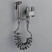 cheap Bathroom Gadgets-Toilet Hand Held Bidet Faucet Sprayer Bidet Set Sprayer Gun Toilet Spray For Bathroom Self Cleaning Shower Head (with 78 Inch Extension Pipe And Dual Control Angle Valve)