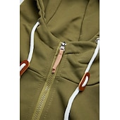 cheap Basic Hoodies-Men&#039;s Hoodie Quarter Zip Hoodie Tactical Black Army Green Blue Brown Hooded Color Block Zipper Sports &amp; Outdoor Daily Holiday Corduroy Streetwear Cool Casual Spring &amp;  Fall Clothing Apparel Hoodies
