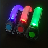 お買い得  キャンプ用ライトとランタン-夜間ランニングライトアームバンド1個 - ランニング、ウォーキング、ジョギング、サイクリング用の点滅モードを備えた視認性の高い反射LED安全バンド - 電池付き、ランダムカラー、調節可能、多用途