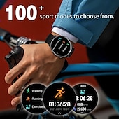 preiswerte Intelligente Armbänder-696 i101 Smartwatch 1.43 Zoll Smart-Armband Bluetooth Anruferinnerung Schlaf-Tracker Herzschlagmonitor Kompatibel mit Android iOS Damen Freisprechanlage Nachrichterinnerung IP 67 45mm Uhrengehäuse