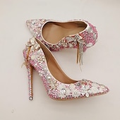 cheap Semi-Formal-Elegant White Rhinestone and Pearl Bridal Heels for Women – Wedding Shoes with Crystal-Embellished Stiletto and Bow Detail