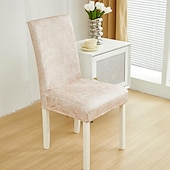 abordables Housse de chaise-Housse de chaise de salle à manger résistante à l&#039;eau pour salle à manger, cuisine, mariage, hôtel, banquet, restaurant - Housses de chaise élastiques anti-salissures, durables et faciles à nettoyer, parfaites