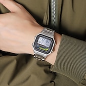 cheap Digital Watches-SKMEI Men Digital Watch Fashion Casual Business Wristwatch Luminous Stopwatch Alarm Clock Countdown Steel TPU Watch