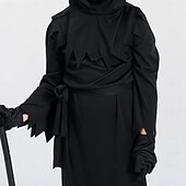 baratos Fantasias Infantis-Esqueleto Caveira Fantasma Ceifador Capa Traje Cosplay manto com capuz Crianças Para Meninos Traje Assustador Espetáculo dia das Bruxas Mascarilha Carnaval Baile de Máscaras Fantasia de Carnaval Fácil