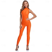 olcso Matt-Zentai öltöny Szerepjáték Jelmezek Bőrruházat Nindzsa Farsangi jelmez Overall Királyok napja Női Akrobatatrikó Szexi jelmez Tömör szín Spandex Lycra Ruha mert Mindszentek napja Farsang Álarcos