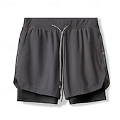 levne Běžecké šortky-Pánské Koşu Şortları Kraťasy na tělocvik Tepláky Kapsy Šňůrky 2 v 1 Elastický pas Kraťasy Venkovní Sporty a outdoor Sportovní Rychleschnoucí Lehká váha Yumuşak Maratón Běh Cvičení Na míru sportovn