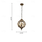 economico Luci a sospensione-lampade a sospensione per esterni, lampada a sospensione esterna portico impermeabile lampadario in metallo nero con globo di vetro trasparente con struttura in gabbia di ferro, lanterna esterna per