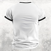 economico T-shirt Hobby-Per uomo Teschio Fiamma Moto Maglietta Manica Corta maglietta Stampa 3D Mezza zip Camicia Retrò Vintage Streetwear Casuale Quotidiano Nero Arancione Estate Primavera Abbigliamento S M L XL XXL XXXL