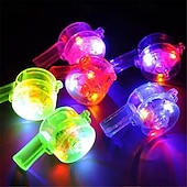 cheap Novelties-LED Light up Whistle Glow Whistles Flashing Noisemaker Whistles Lanyard Necklace Glow in the Dark Wedding Birthday Party