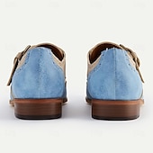 preiswerte Halbformell-Zweifarbige Oxford-Schuhe im Vintage-Stil für Herren aus Wildleder und Leder mit Brogue-Details und Schnallenriemen – perfekt für formelle und halbformelle Anlässe