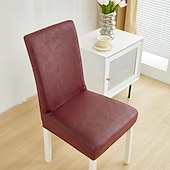 abordables Housse de chaise-Housse de chaise de salle à manger résistante à l&#039;eau pour salle à manger, cuisine, mariage, hôtel, banquet, restaurant - Housses de chaise élastiques anti-salissures, durables et faciles à nettoyer, parfaites