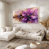 preiswerte Blumen-/Botanische Gemälde-Sommerblüten dicke Textur Ölgemälde handgemaltes Ölgemälde lebendige Blumen Ölgemälde handgemachte Wandkunst moderne Boho 3D Messer große Leinwand Dekor Qualität Haus Textur Gemälde