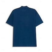 abordables t-shirts de base-Homme T-shirt Faux col roulé Manches courtes Col roulé Col montant Été Uni Designer Basique Moderne Contemporain Vacances Rue Sortir Noir Bleu gris foncé T-shirt haut de gamme pour homme