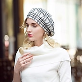 economico Cappelli per feste-cappelli berretto in fibra cappello floscio cappello da sposa casual classico da donna con copricapo a strisce