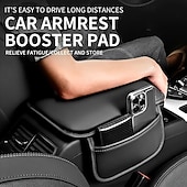 お買い得  車用シートカバー-車用アームレスト ブースターパッド 車用アームレスト ボックスパッド 車載 車内用 ブラック ブラウン レッド