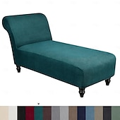 abordables Funda de sofá-Funda para chaise lounge sin brazos, funda elástica para sillón chaise longue, funda suave para sofá reclinable, protector de muebles para mascotas para dormitorio interior