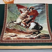 זול שטיחי ג&amp;#39;קארד ארוגים-שטיח גובלן aubusson ארוגים גובלן אובוסון אמנות קיר תלויה שטיח גדול נול כותנה ארוג רפרודוקציה נפוליאון חוצה את האלפים שטיח בלגי (ללא גדילים ומוט)