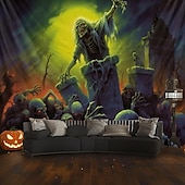 halpa Halloween koristelu-halloween koristeet hirviö zombit roikkuu kuvakudos seinä taide iso kuvakudos seinämaalaus sisustus valokuva tausta peitto verho koti makuuhuone olohuone