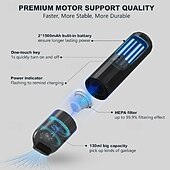 cheap Vacuum Cleaners-Car Vacuum Portable Handheld Vacuum Cleaner 4-in-1 Compact Vacuum for Car Cleaning Electric Mini Vacuum with 3 Nozzles