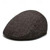 levne Pánské klobouky-Pánské PLacatá čepice Klobouk Ascot Novinářský klobouk Hnědá Šedá Polyester Módní Na běžné nošení Bristké ulice Denní Pléd Nastavitelná Prodyšné