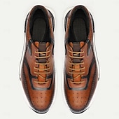 cheap Premium Leather Sneakers-Men&#039;s Premium Leather Casual Sneakers - Cowhide, Stylish and Comfortable Low-Top Shoes with Breathable Design for Everyday Wear