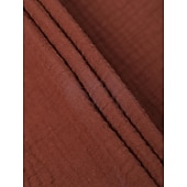 tanie Wakacje-Męskie lniana koszula Letnia koszula Stroje plażowe Codzienna koszula Jednokolorowe Na zewnątrz Ulica Wino Jasnoszary Szary Długi rękaw W serek Wiosna i jesień Odzież