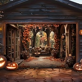 olcso Garázs- és ajtózászlók-Ajtódekorációk Kültéri Garázskapuszalag Tökmező Banner Ijesztő Erdő Nagy Háttérdíszítés Ünnepi Kültéri Garázskapus Haza Fali Díszek