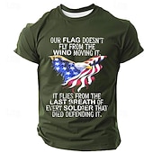 preiswerte Patriotische 250 T-Shirts-Herren 250. Jubiläum Patriotische Veteran Grafik T-Shirt Kurzarm Rundhals Sommer Street-Top
