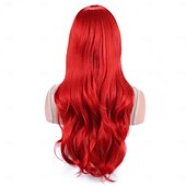 economico Parrucche da festa-Parrucche lunghe ricce parrucca ondulata capelli resistenti al calore parrucca cosplay parrucche Halloween cosplay party