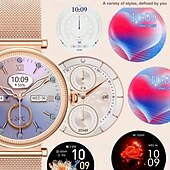 abordables Pulseras inteligentes-696 CF37 Reloj inteligente 1.27 pulgada Pulsera inteligente Bluetooth Podómetro Recordatorio de Llamadas Seguimiento del Sueño Compatible con Android iOS Mujer Hombre Llamadas con Manos Libres