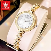 cheap Quartz Watches-New Olevs Olevs Brand Fashion Trend Women&#039;S Watches Calendar With Diamonds Simple Leisure Quartz Watch Waterproof Sports Versatile Women&#039;S Wristwatches