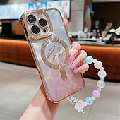 Χαμηλού Κόστους iPhone Θήκες-τηλέφωνο tok Για iPhone 16 iPhone 15 14 Pro Max Plus iPhone 13 12 11 Pro Max Πίσω Κάλυμμα Θήκη μαγνητικής προσρόφησης Διαφανής με τον Lanyard Υποστήριξη ασύρματης φόρτισης Καρδιά Διαβάθμιση χρώματος