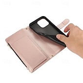 economico Cover per iPhone-telefono Custodia Per Samsung Galaxy iPhone16 iPhone 15 Pro Max Plus iPhone 14 13 12 11 Pro Max Plus Mini Porta carte di credito Con supporto A calamita Cerniera Retrò TPU pelle sintetica