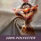billiga T-shirts med djurmönster-Herr Djur Rolig T-shirt Henleytröja Långärmad T-shirt 3D-tryck Rund hals Skjorta Designer Retro / vintage Gata Ledigt Dagligen Grå Sommar Vår Höst Kläder S M L XL XXL 3XL